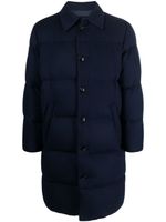 Kiton manteau matelassé en cachemire mélangé - Bleu