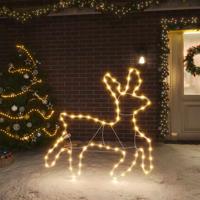 VidaXL Kerstfiguur rendier met 72 warmwitte led's 57x55x4,5 cm