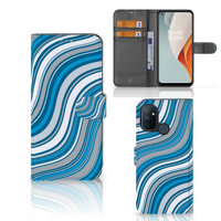 OnePlus Nord N100 Telefoon Hoesje Waves Blue - thumbnail