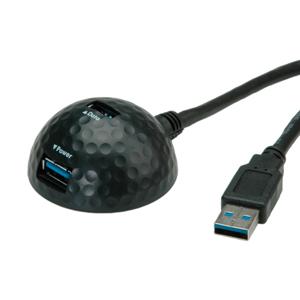 VALUE USB 3.2 Gen 1 dockingkabel, DOME, zwart, 1,5 m