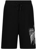 Dolce & Gabbana DGVIB3 logo-print cotton track shorts - Noir - thumbnail