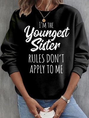 Plain Crew Neck Casual Loose Sweatshirt