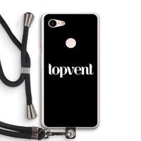 Topvent Zwart: Pixel 3 XL Transparant Hoesje met koord