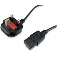 Equip 112300 electriciteitssnoer Zwart 2 m BS 1363 C13 stekker