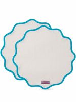 La DoubleJ sets de table Cloud à bords festonnés (lot de 2) - Bleu