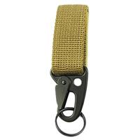 10ST Outdoor Camping karabijnhaak rugzak haken Olecranon MOLLE haak Survival Gear EDC nylon sleutelhanger sluiting (kaki)