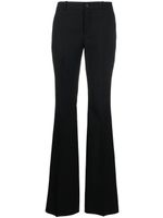 Saint Laurent pantalon de tailleur en laine à coupe évasée - Noir - thumbnail