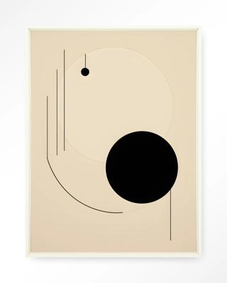 Urban Cotton Wandkleed 'Kyoto' 145 x 190cm in Floating Frame - off white