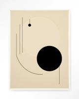 Urban Cotton Wandkleed 'Kyoto' 145 x 190cm in Floating Frame - off white