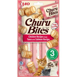 Inaba Ciao Churu Bites kip met tonijn en zalm kattensnack 18 x 10 g