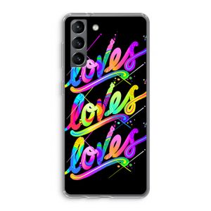Loves: Samsung Galaxy S21 Transparant Hoesje