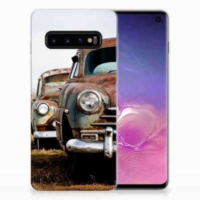 Samsung Galaxy S10 | Siliconen hoesje | met foto Vintage Auto