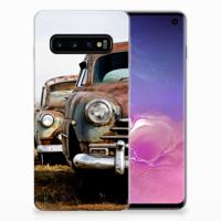 Samsung Galaxy S10 | Siliconen hoesje | met foto Vintage Auto