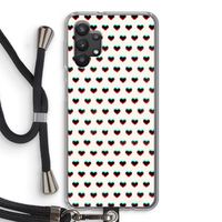 Hartjes: Samsung Galaxy A32 5G Transparant Hoesje met koord Hartjes: Samsung Galaxy A32 5G Transparant Hoesje met koord