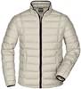 James & Nicholson JN1082 Men´s Quilted Down Jacket - /Off-White/Black - S