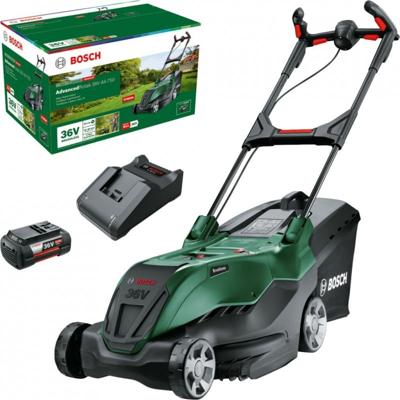 Bosch Groen Accu Grasmaaier AdvancedRotak 36V-44-750 | 1x 6,0 Ah accu + AL 36V-20 lader en opvouwbare opvangbak - 06008B9G03