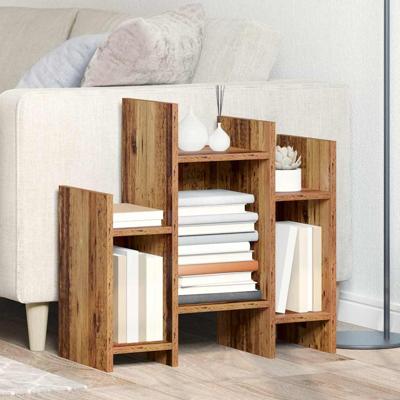 Bijzetkast met plank Oud hout 60 x 26 x 60 cm Bewerkt hout