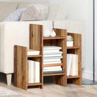 Bijzetkast met plank Oud hout 60 x 26 x 60 cm Bewerkt hout