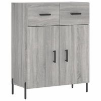 vidaXL Dressoir 69,5x34x90 cm bewerkt hout grijs sonoma eikenkleurig