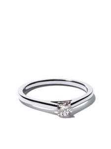 DE BEERS bague My First De Beers DB Classic en platine pavée d'un diamant solitaire - Argent