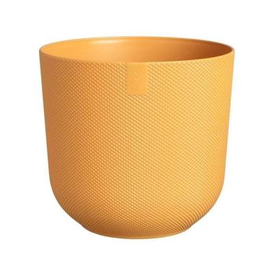 Bloempot - Elho - Jazz Rond - Geel - L 35 x B 34,5 x H 32 cm - Binnen - 100% gerecycled