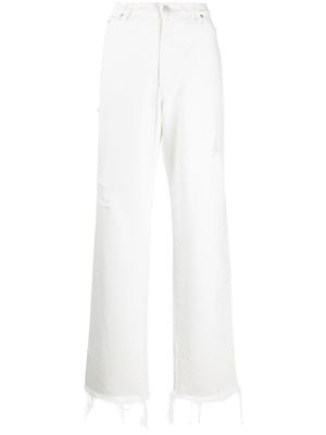 Natasha Zinko jean ample à taille haute - Blanc