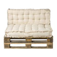 Palletkussens luxe 120x80 cm - beige - set van 2