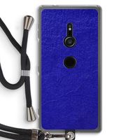 Majorelle Blue: Sony Xperia XZ2 Transparant Hoesje met koord