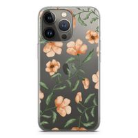 Peachy flowers: iPhone 13 Pro Transparant Hoesje