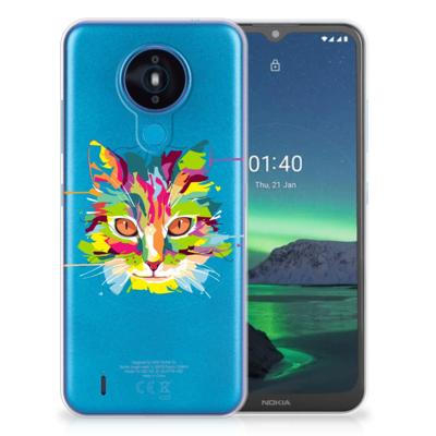 Nokia 1.4 Telefoonhoesje met Naam Cat Color Nokia 1.4 Telefoonhoesje met Naam Cat Color