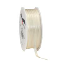 Cadeaulint/sierlint Satijn - 0.6 cm x 50 meter - creme wit - cadeaus inpakken - decoratie