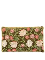 Anke Drechsel coussin à fleurs brodées - Vert