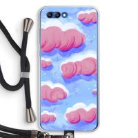 Roze wolken met vogels: Honor 10 Transparant Hoesje met koord