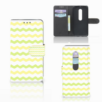 Motorola Moto G 3e Generatie Telefoon Hoesje Waves Yellow - thumbnail