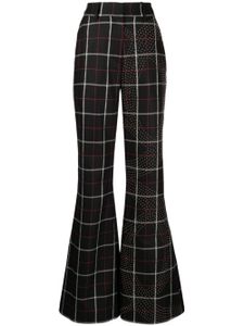 Elie Saab pantalon évasé à ornements cloutés - Noir