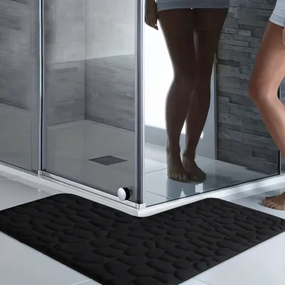 LushStep L-Vormige Badmat - Dikke, Antislip & Superzachte Mat - Voor Douche, Badkamer & Entree