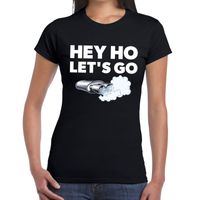 Hey ho lets go festival t-shirt zwart dames - thumbnail