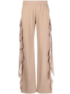 Blumarine pantalon ample à volants - Tons neutres