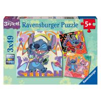 Ravensburger Legpuzzel Stitch, 3x49st. - thumbnail