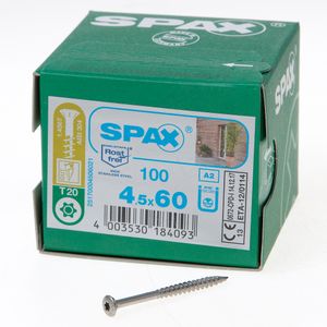 Spax lk t20 rvs boorp. 4.5x60 tg