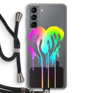 Hold My Heart: Samsung Galaxy S21 Transparant Hoesje met koord