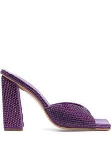 GIABORGHINI mules à ornements en cristal - Violet