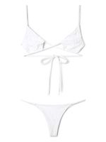 Off-White bikini Tattoo en jacquard - Blanc