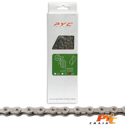 Pyc fietsketting - 8 versnellingen - 116 schakels - 1/2 x 3/32 inch - slijtvast - shimano