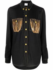 Burberry chemise à détail de chaîne - Noir