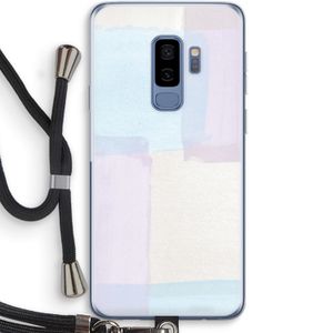 Square pastel: Samsung Galaxy S9 Plus Transparant Hoesje met koord