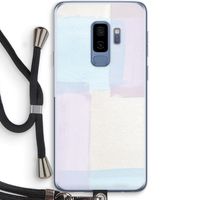 Square pastel: Samsung Galaxy S9 Plus Transparant Hoesje met koord