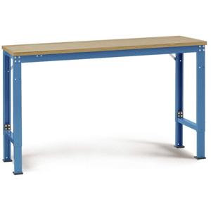 Manuflex AU7035.5007 Werk achtergrond tafel universele speciale met multiplex plaat, bxdxh = 1250 x 800 x 722-1022 mm Stralend blauw (RAL 5007)