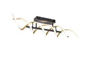 Trio Design plafondlampSequence zwart met goud - 641810208