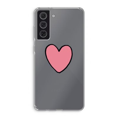 Hartje: Samsung Galaxy S21 FE Transparant Hoesje